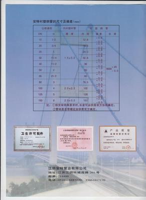 【供應(yīng)襯塑復(fù)合鋼管管材 管件及管材生產(chǎn) 安特供應(yīng) 詳情來電】價格,廠家,圖片,復(fù)合管,江陰安特管業(yè)-